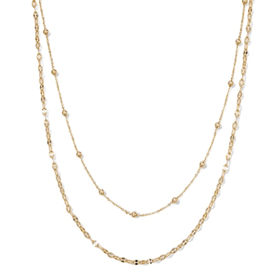 10K Gold Bonded Double Layer Chain - 16" + 2"