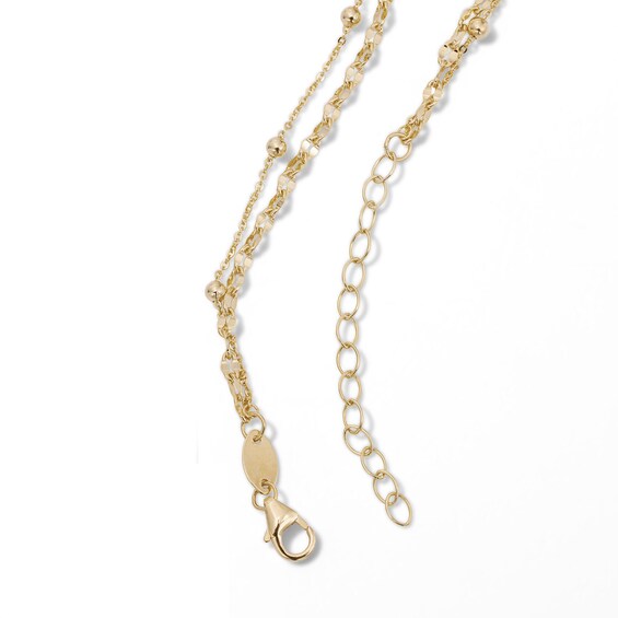 10K Gold Bonded Double Layer Chain - 16" + 2"