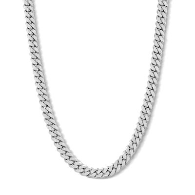 Solid Sterling Silver Cuban Curb Chain - 22"