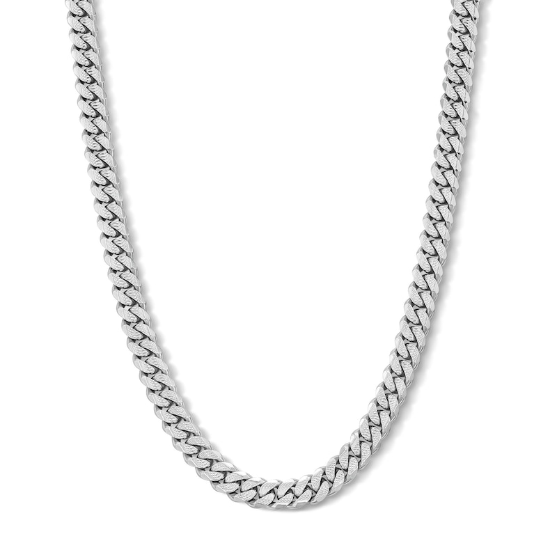 Solid Sterling Silver Cuban Curb Chain - 22"