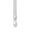Thumbnail Image 2 of Solid Sterling Silver Diamond-Cut Pave Curb Chain Bracelet - 8.5 in.