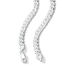 Solid Sterling Silver Diamond-Cut Pave Curb Chain - 22"