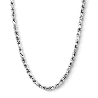 Solid Sterling Silver Rope Chain - 20"