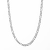 Solid Sterling Silver Diamond-Cut Figaro Chain - 22"