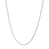 Solid Sterling Silver Diamond-Cut Station Curb Chain - 16"