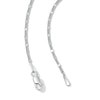 Solid Sterling Silver Diamond-Cut Station Curb Chain - 16"