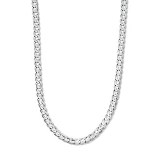 Solid Sterling Silver Flat Curb Chain - 22"