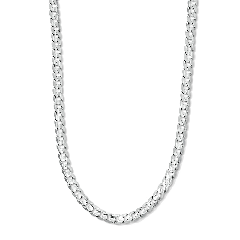 Main Image 1 of Solid Sterling Silver Flat Curb Chain - 22"