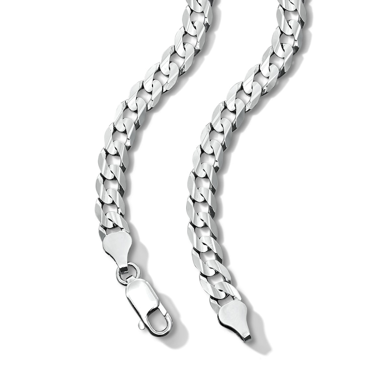 Main Image 2 of Solid Sterling Silver Flat Curb Chain - 22"