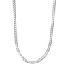Solid Sterling Silver Diamond-Cut Curb Chain - 22"