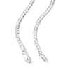 Thumbnail Image 2 of Solid Sterling Silver Diamond-Cut Cuban Curb Chain - 26"