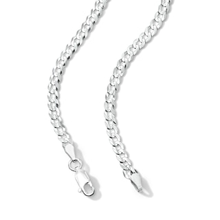 Solid Sterling Silver Diamond-Cut Cuban Curb Chain - 26"