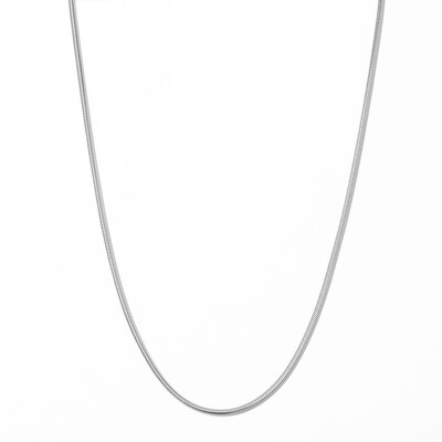 Solid Sterling Silver 1.4mm Flat Snake Chain - 18"
