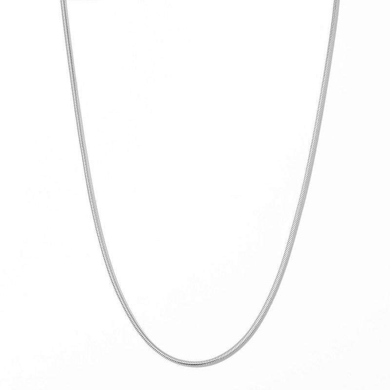 Main Image 1 of Solid Sterling Silver 1.4mm Flat Snake Chain - 18"