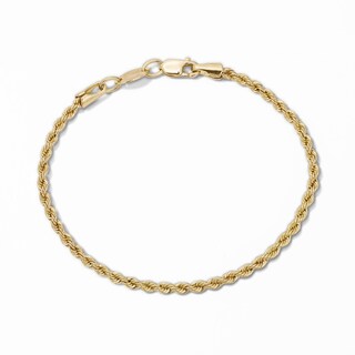 Child's 10K Gold Bonded 2.1mm Rope Chain Bracelet - 6"