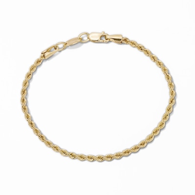 Child's 10K Gold Bonded 2.1mm Rope Chain Bracelet - 6"