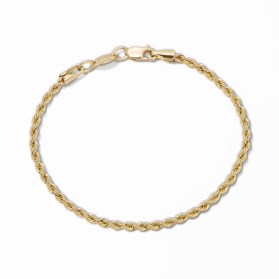 Child's 10K Gold Bonded 2.1mm Rope Chain Bracelet - 6"