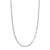 Thumbnail Image 1 of Solid Sterling Silver Diamond-Cut Cuban Curb Chain - 24"