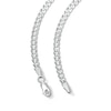 Thumbnail Image 2 of Solid Sterling Silver Diamond-Cut Cuban Curb Chain - 24"