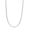 Thumbnail Image 1 of Solid Sterling Silver Diamond-Cut Cuban Curb Chain - 22"
