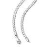 Thumbnail Image 2 of Solid Sterling Silver Diamond-Cut Cuban Curb Chain - 22"