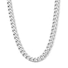 Solid Sterling Silver Diamond-Cut Curb Chain - 22"