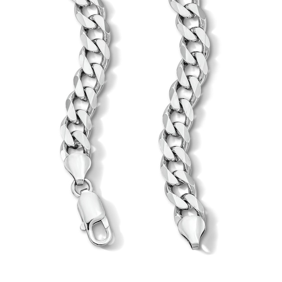 Solid Sterling Silver Diamond-Cut Curb Chain - 22"