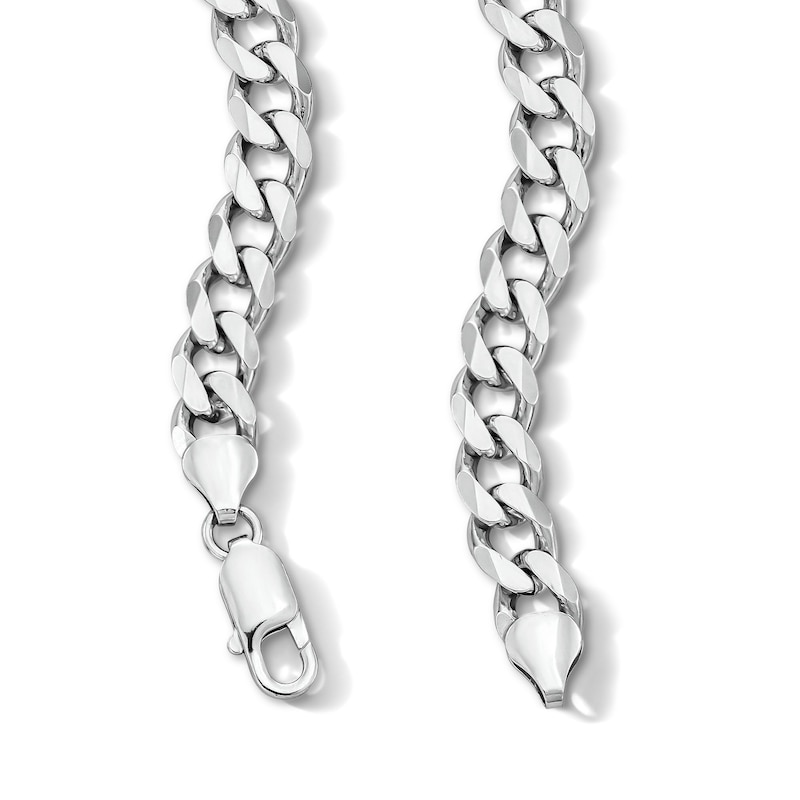 Solid Sterling Silver Diamond-Cut Curb Chain - 22"