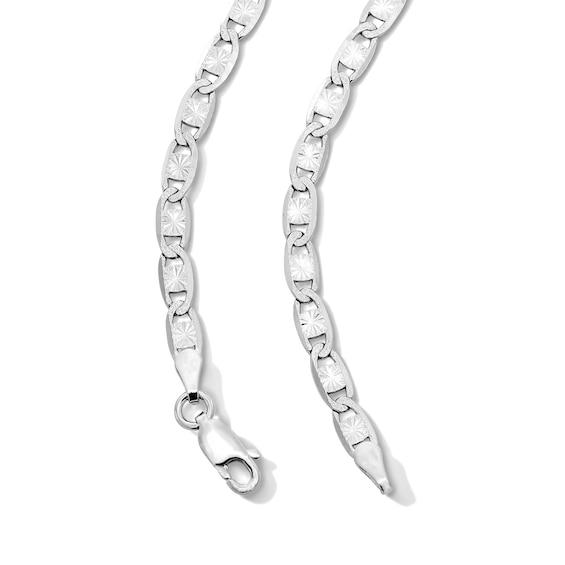 Solid Sterling Silver Diamond-Cut Valentino Chain - 20"