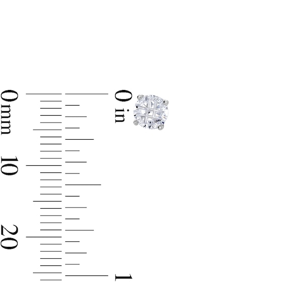 Solid Sterling Silver 5mm CZ Round Solitaire Studs