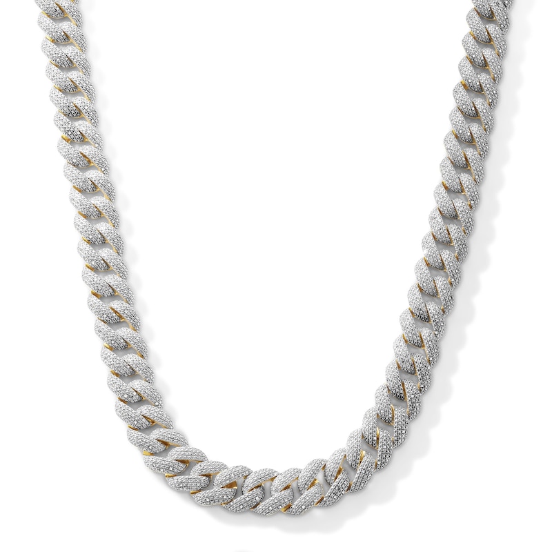 14K Gold Plated 1 CT. T.W. Lab-Grown Diamond Pavé Curb Chain - 22"