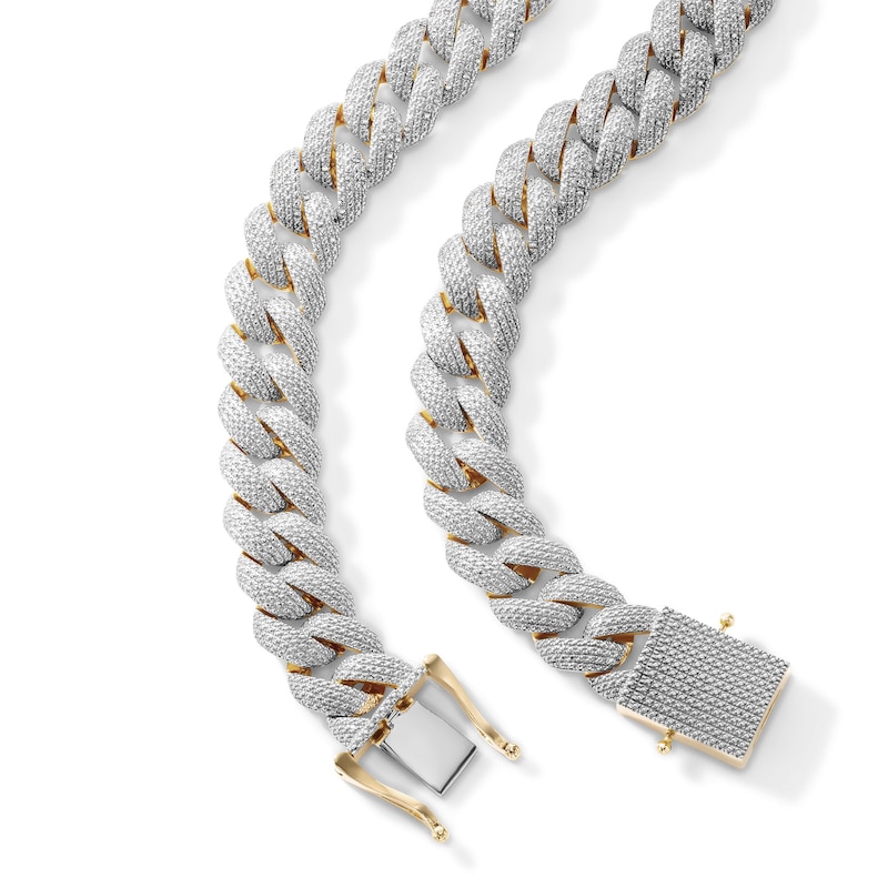 14K Gold Plated 1 CT. T.W. Lab-Grown Diamond Pavé Curb Chain - 22"