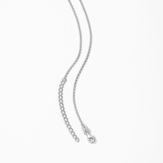 Solid Sterling Silver CZ Three Station Flower Necklace - 18"