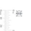 Thumbnail Image 2 of Solid Sterling Silver  Asscher-Cut CZ Solitaire Studs