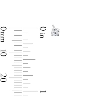 Solid Sterling Silver 3mm Purple and Clear Round CZ Solitaire Studs