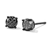 Thumbnail Image 1 of Black Rhodium Plated Black CZ 9-Cut Round Solitaire Studs