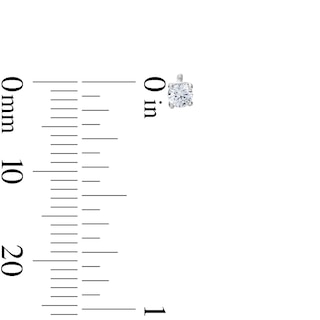 Solid Sterling Silver 3mm Green and White CZ Round Solitaire Stud Set