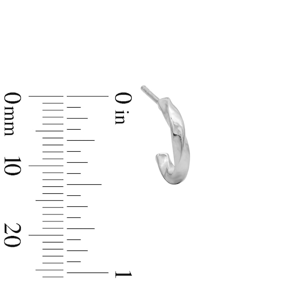 Solid Sterling Silver Open Back Huggie Hoops