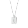 Thumbnail Image 1 of Sterling Silver "Love" Dog Tag Pendant - 19"