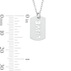 Thumbnail Image 2 of Sterling Silver "Love" Dog Tag Pendant - 19"