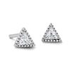 Sterling Silver CZ Triangle Studs