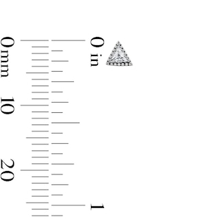 Sterling Silver CZ Triangle Studs