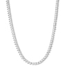 Sterling Silver CZ Heart Tennis Necklace - 18"