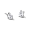 Thumbnail Image 1 of Solid Sterling Silver Pear CZ Solitaire Studs