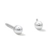Solid Sterling Silver 3mm Freshwater Cultured Pearl Studs