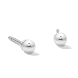 Solid Sterling Silver 3mm Freshwater Cultured Pearl Studs
