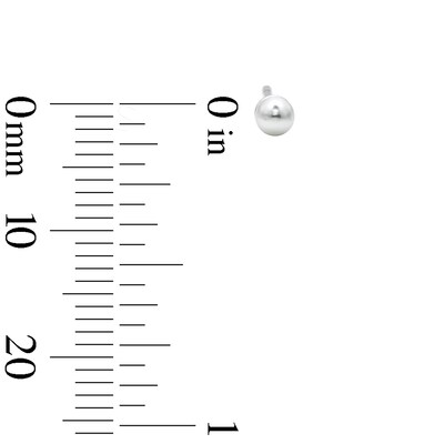 Solid Sterling Silver 3mm Freshwater Cultured Pearl Studs