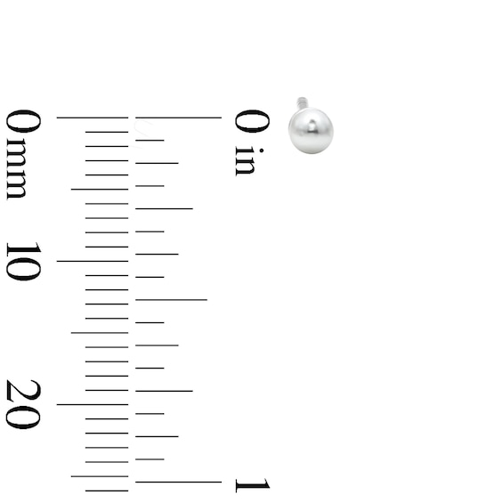 Solid Sterling Silver 3mm Freshwater Cultured Pearl Studs