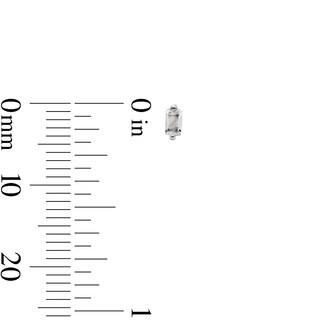 Solid Sterling Silver Emerald-Cut CZ Solitaire Studs