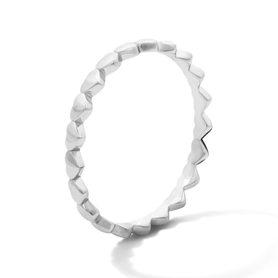 Sterling Silver Polished Heart Ring - Size 7